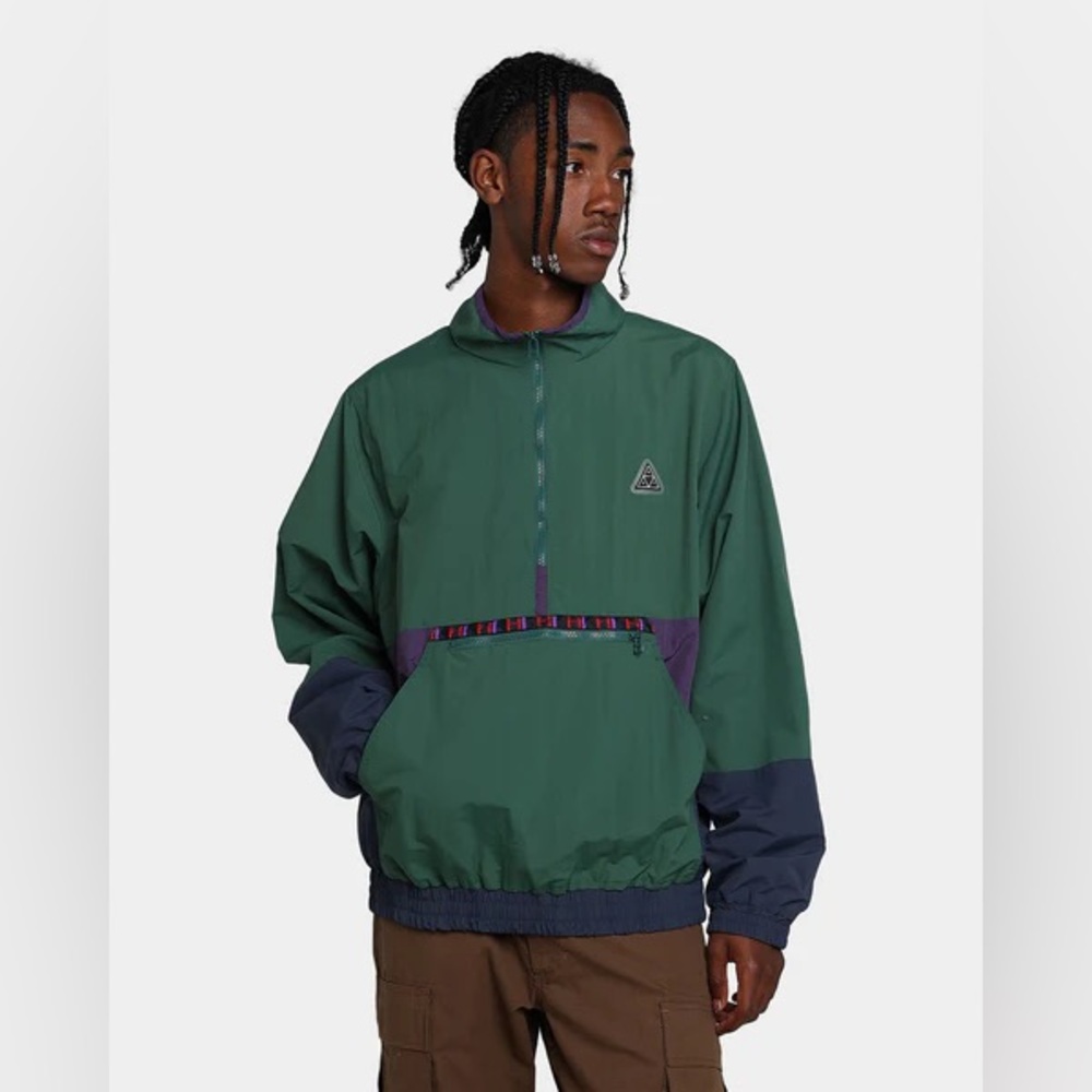 HUF Green Teton Quarter Zip Anorak Jacket (Size M)